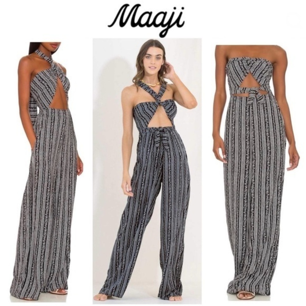 Maaji Beachwear Jumpsuit Cover Multiway Wide Leg Romper sz S